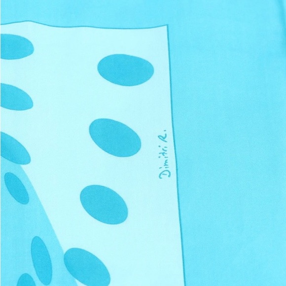 Hermes Polka Dot Scarf 65in Cotton with Box - Picture 4 of 7